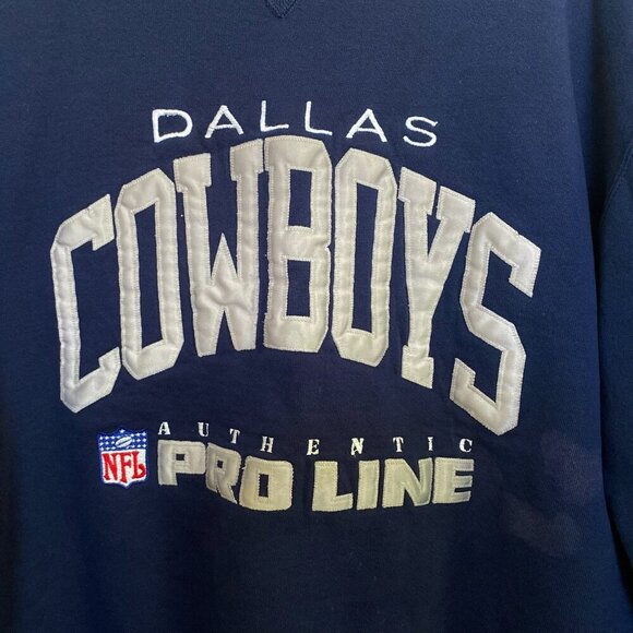 Vintage 90s Dallas Cowboys Pro Line NFL Sweatshirt Russell Athletics - Picture 3 of 7